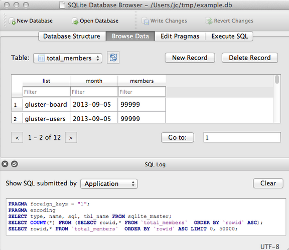 SQLite Database Browser