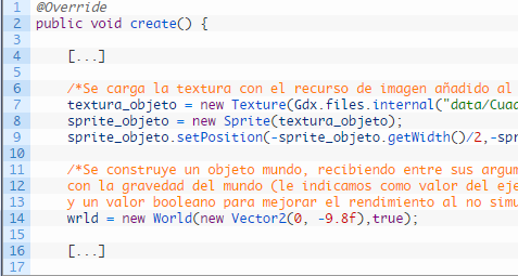 Código Del Proyecto De Animación Con LibGDX Y Box2D