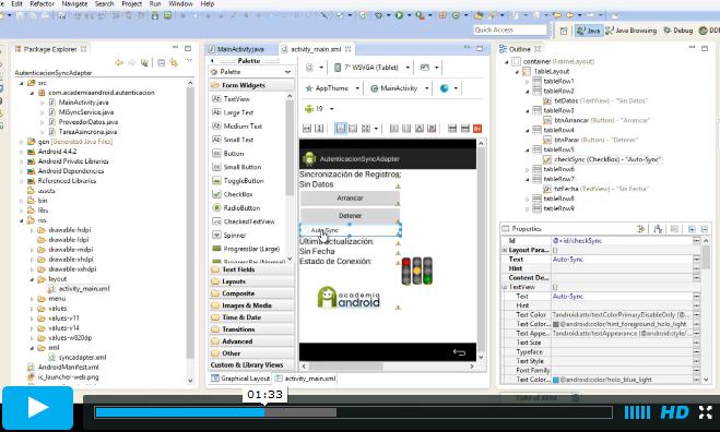 Video: Proyecto Sincronización Externa De Datos En Android Con Sync Adapter