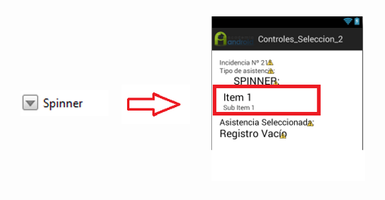 Ejemplo control Spinner en App Android