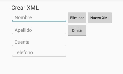 Pantalla App Android: crear XML