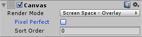 Canvas Screen Space Overlay
